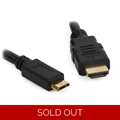 2.5M Metre MINI HDMI Type C to HDMI Type A DIGITAL CABLE 1.4v GOLD